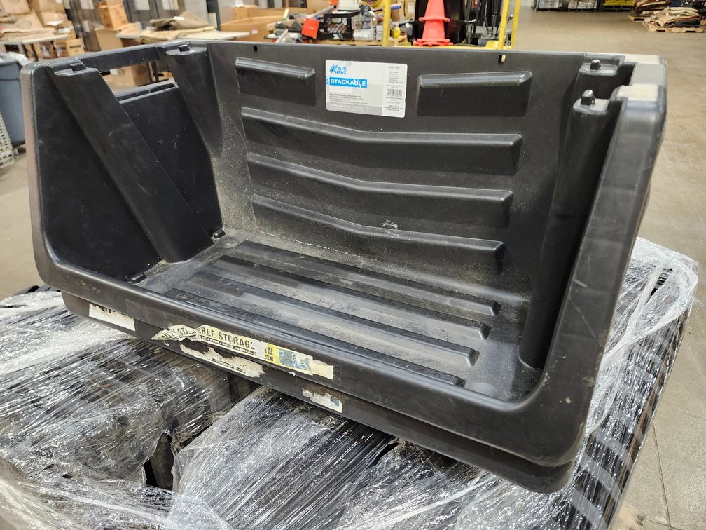 {each} Blue Hawk Heavy-Duty Stackable Storage Bin