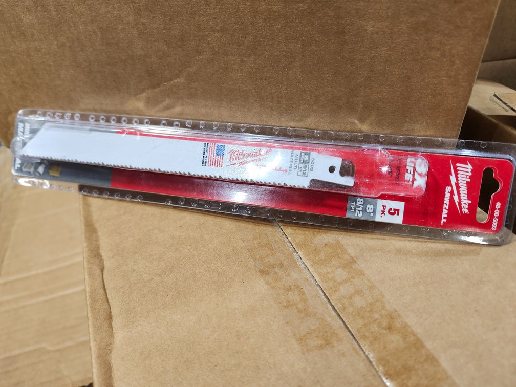 {each} Milwaukee Sawzall 8" Multi-Material Reciprocating Saw Blade, 8/12 TPI (5-Pack)