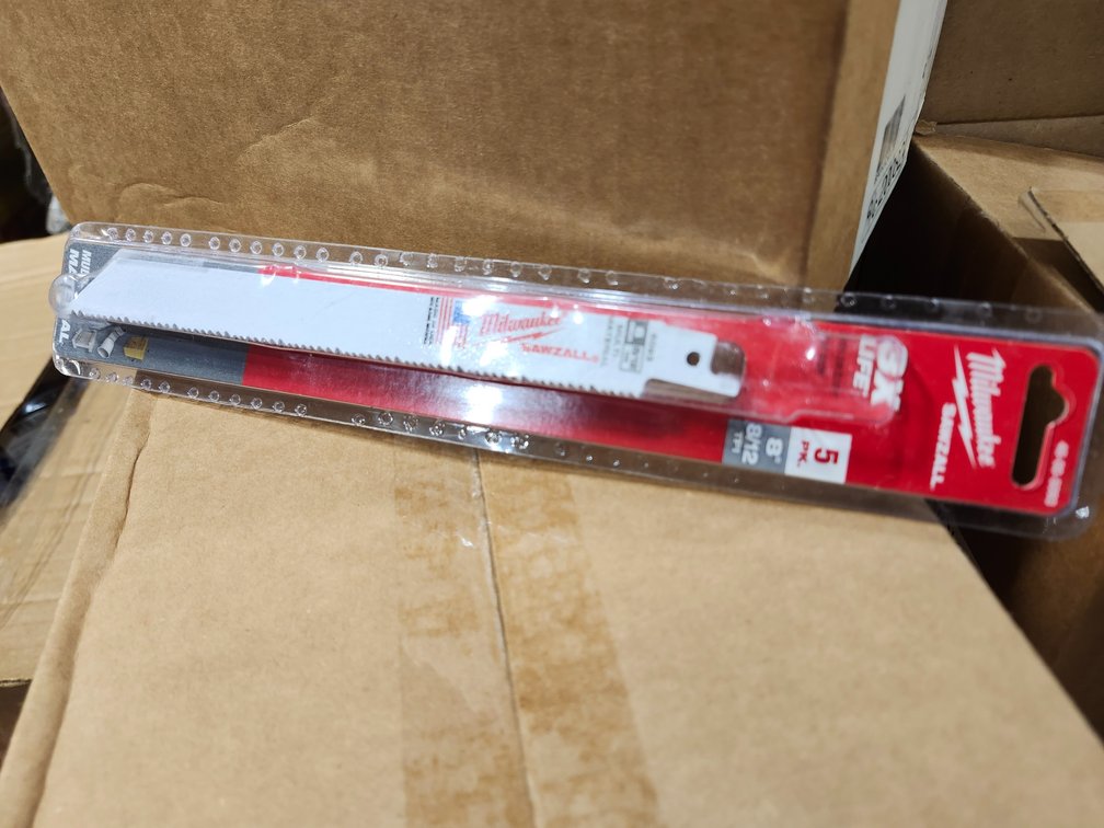{each} Milwaukee Sawzall 8" Multi-Material Reciprocating Saw Blade, 8/12 TPI (5-Pack)