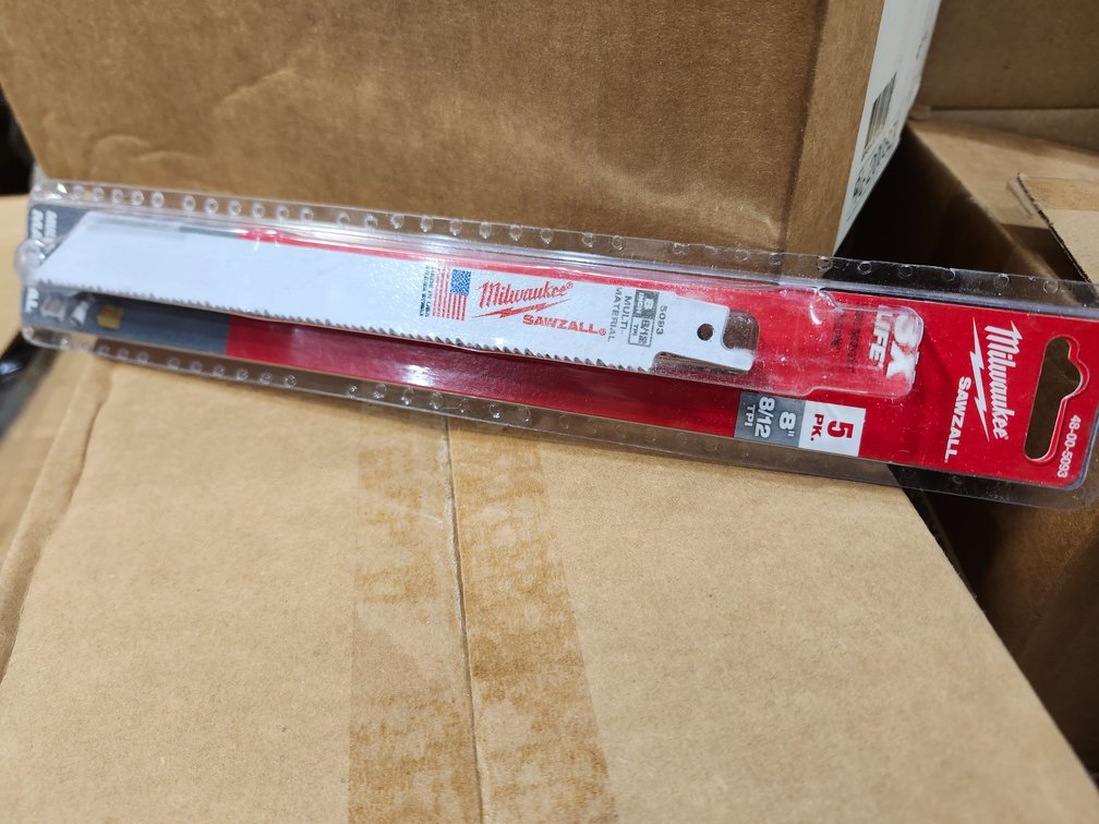 {each} Milwaukee Sawzall 8" Multi-Material Reciprocating Saw Blade, 8/12 TPI (5-Pack)