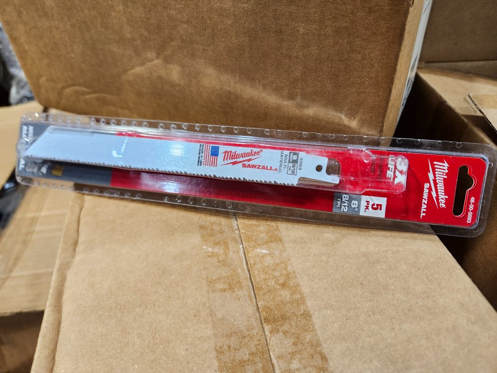{each} Milwaukee Sawzall 8" Multi-Material Reciprocating Saw Blade, 8/12 TPI (5-Pack)