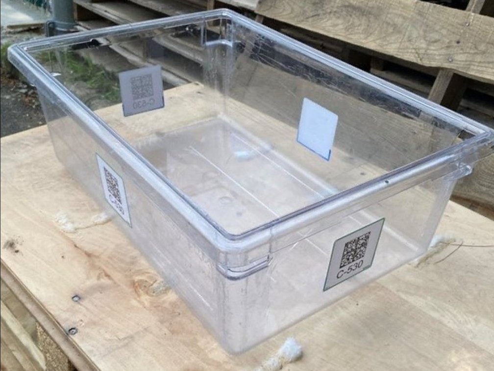 {each} Cambro 26"L x 18"W x 9"H, 13 Gal. Polycarbonate Food Storage Bin