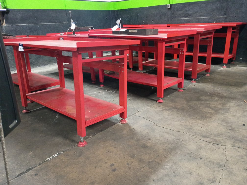 {each} Titan 2-Tier Adjustable Steel Work Bench
