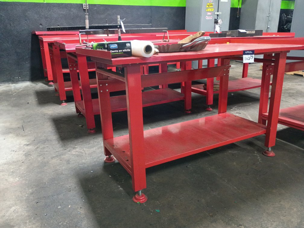 {each} Titan 2-Tier Adjustable Steel Work Bench