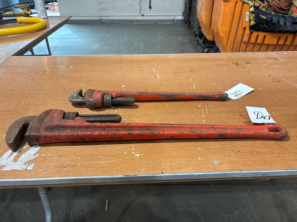 A Group of Ass't RIDGID Pipe Wrenches