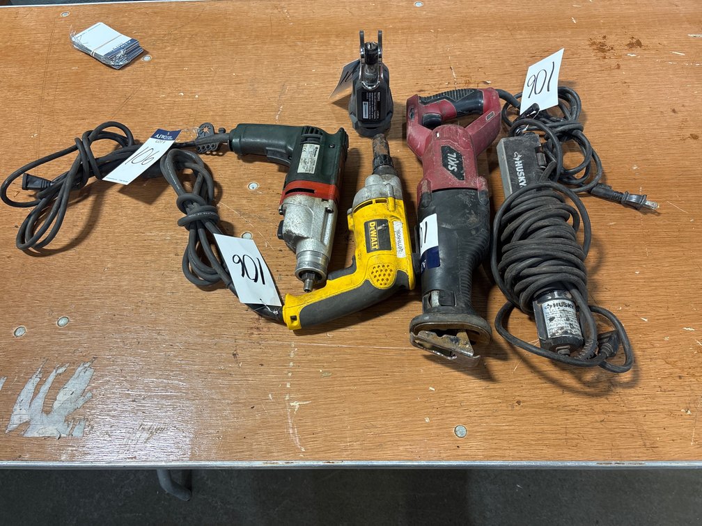 A Group of Ass't Corded Power Tools