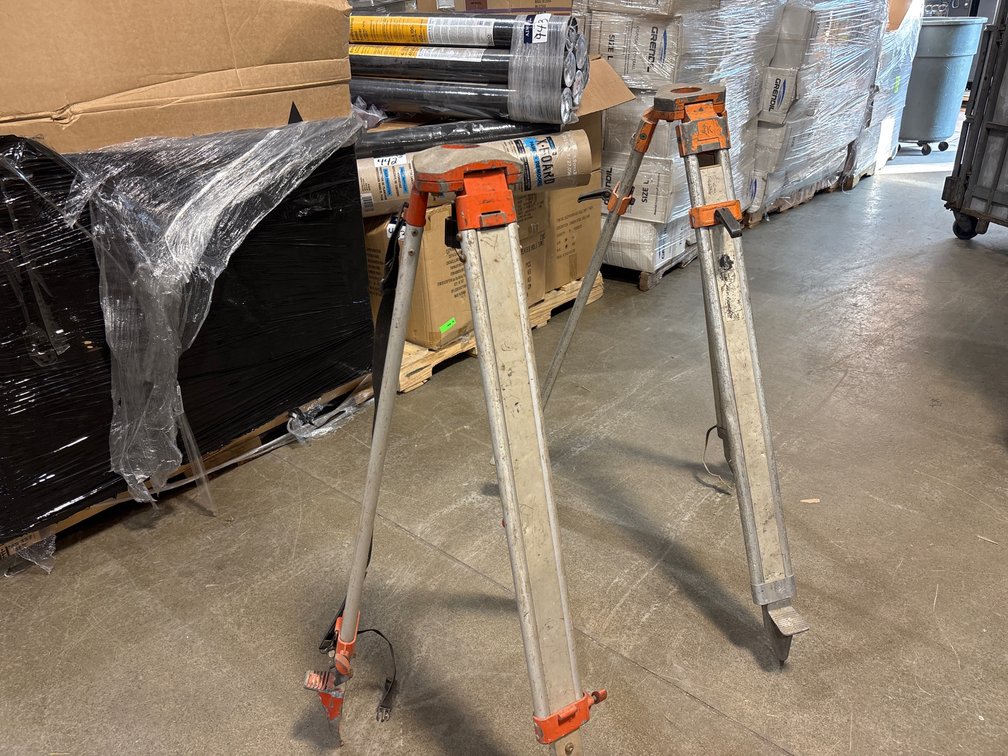 A Group of Aluminum Laser Level Tristands