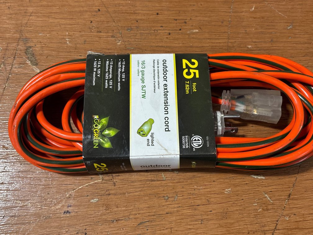 Go Green 25' Outdoor Extension Cord