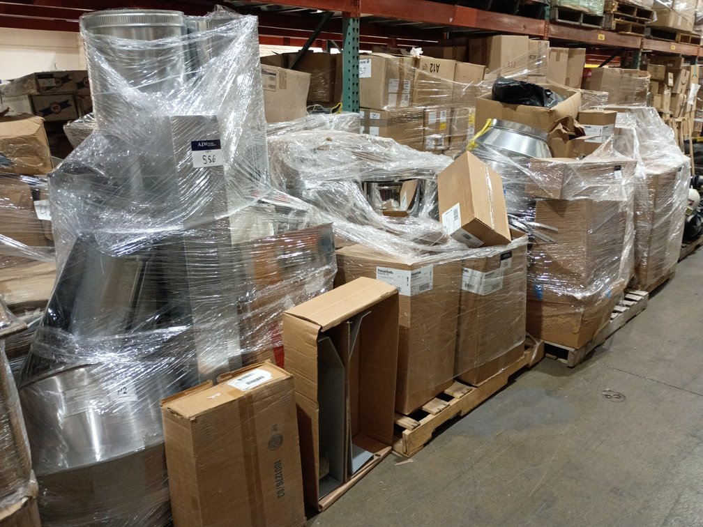 A Group of Ass't HeatFab Duct Work on 4 Pallets