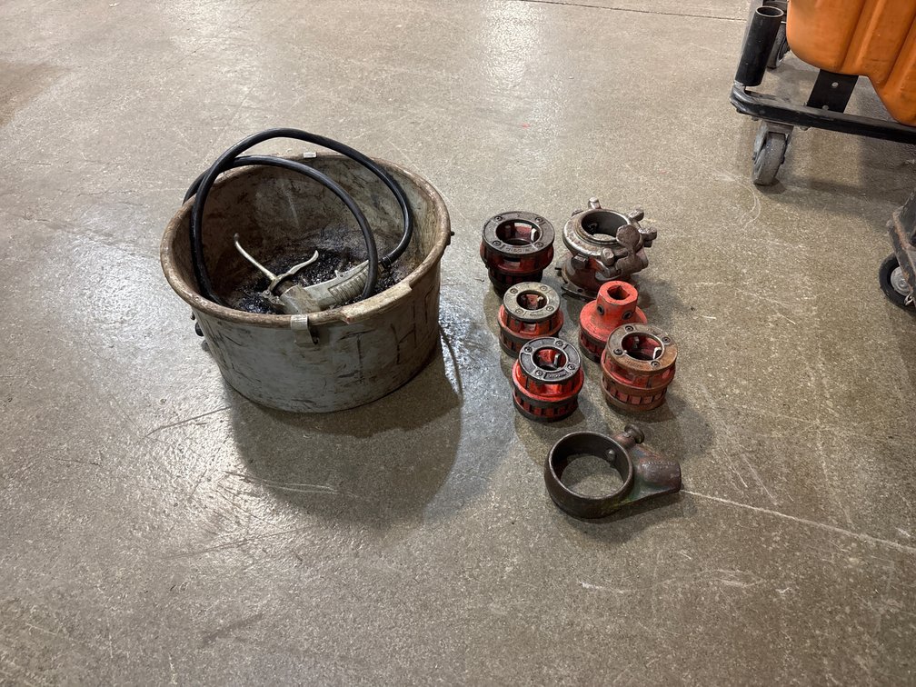 A Group of RIDGID Threader Components