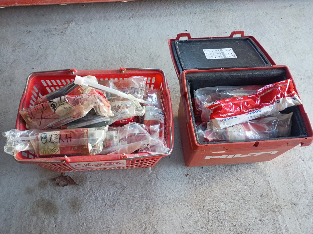 {each} Ass't Hilti Anchoring Adhesive Mortar