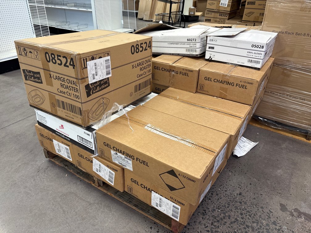 A Group of Ass't Disposable Catering Supplies
