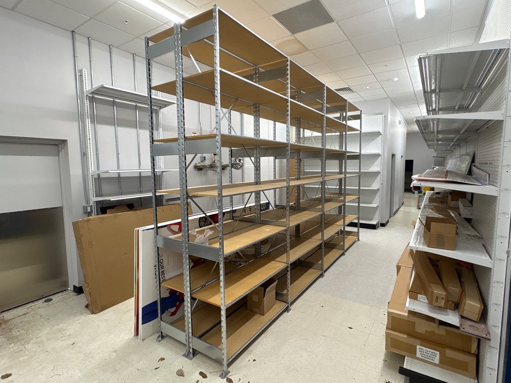 A Group of Heavy-Duty Boltless Rivet Shelving
