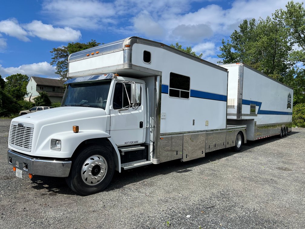2001 Freightliner FL70 ShowHauler RV & 1998 Kibb Renegade 40' 3-Axle Car Hauler