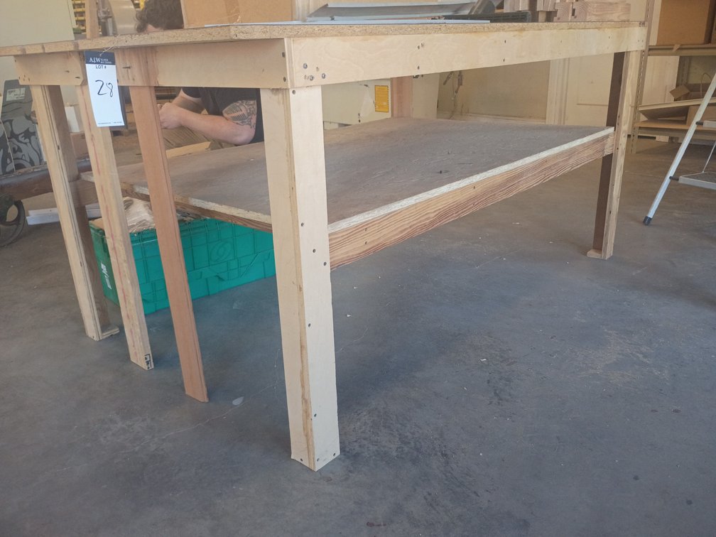 Custom 2-Tier Wooden Work Bench