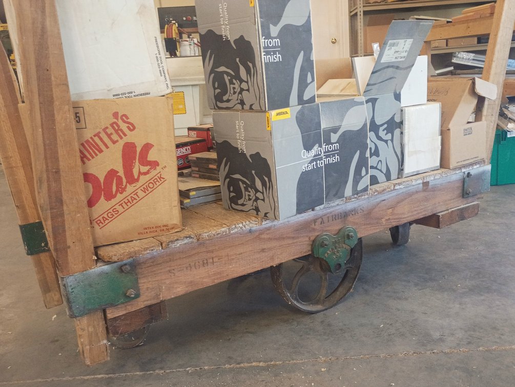 Fairbanks Wooden Material Cart