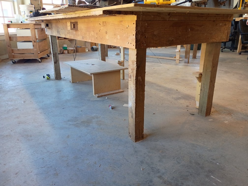{each} Custom Wooden Work Bench w/ Vise