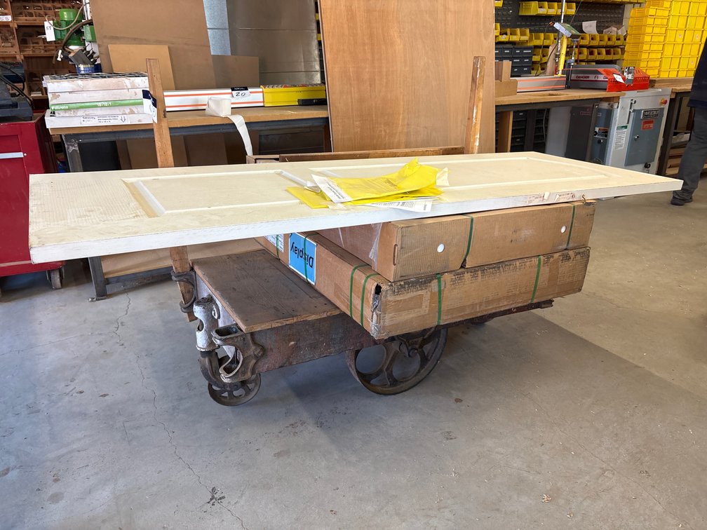 {each} Ass't Heavy Duty Wooden Material Carts