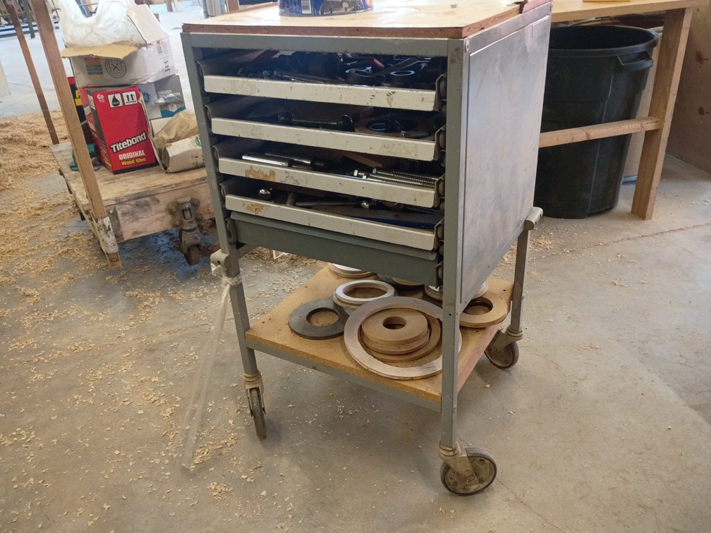 4-Drawer Rolling Metal Cabinet w/ Contents