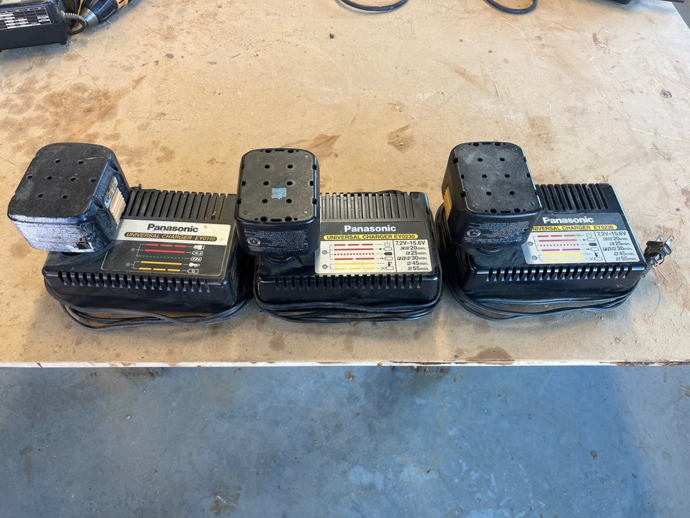 {each} Panasonic 15.6V Battery and Charger