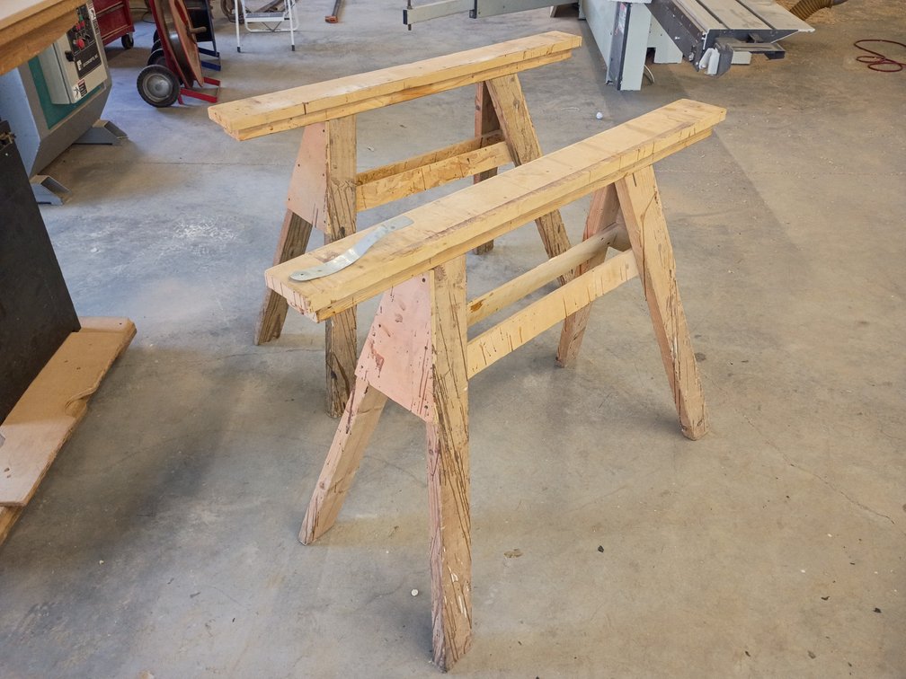 A Pair of Custom 50" Wooden Saw Horses