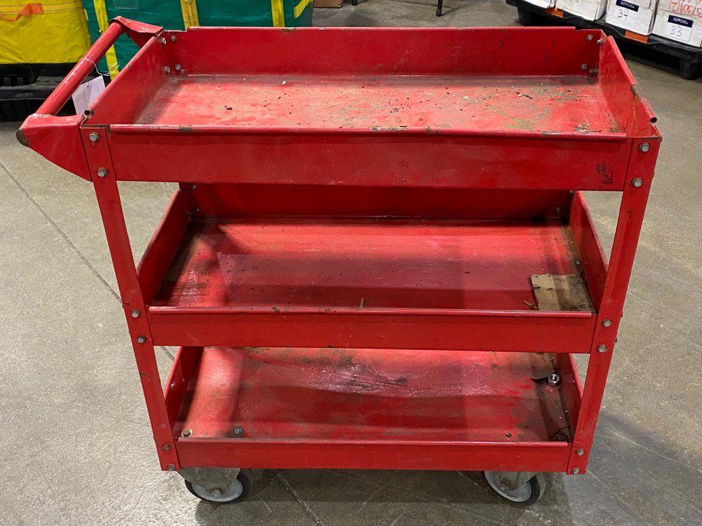3-Tier Steel Push Cart