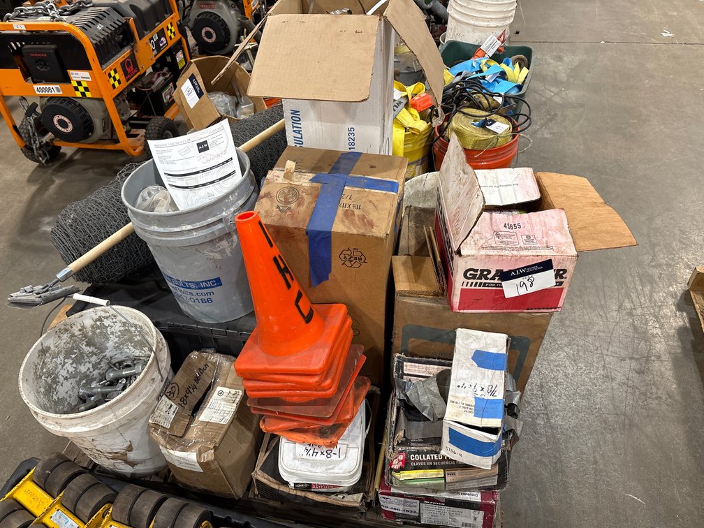 A Group of Ass't Fasteners, Fittings, and Construction Supplies