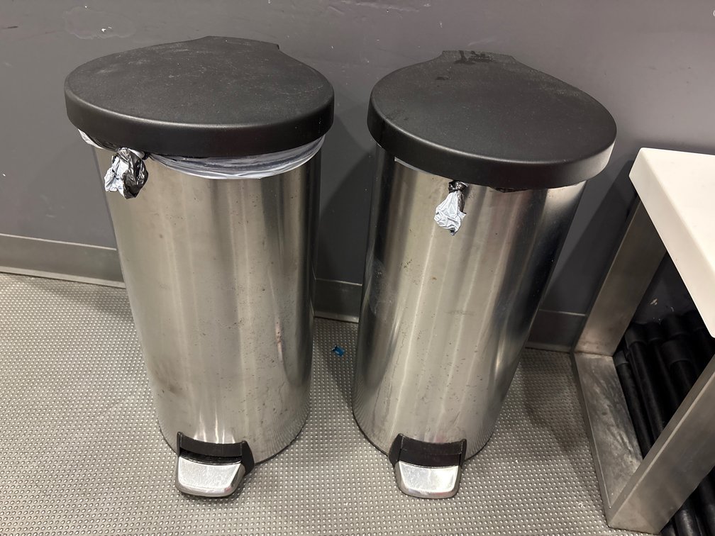 {each} Stainless Steel Garbage Cans