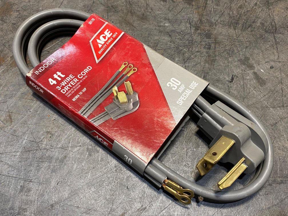 Ace 4' 3-Wire Indoor Dryer Cord