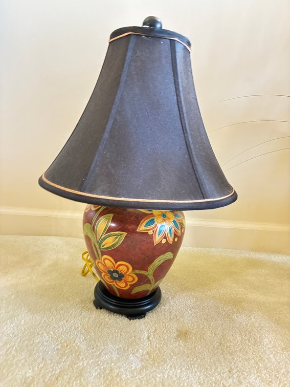 Ceramic Floral Table Lamp
