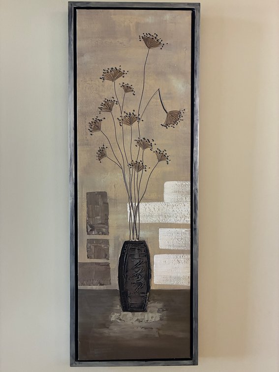 Canvas Flower Vase Framed Art