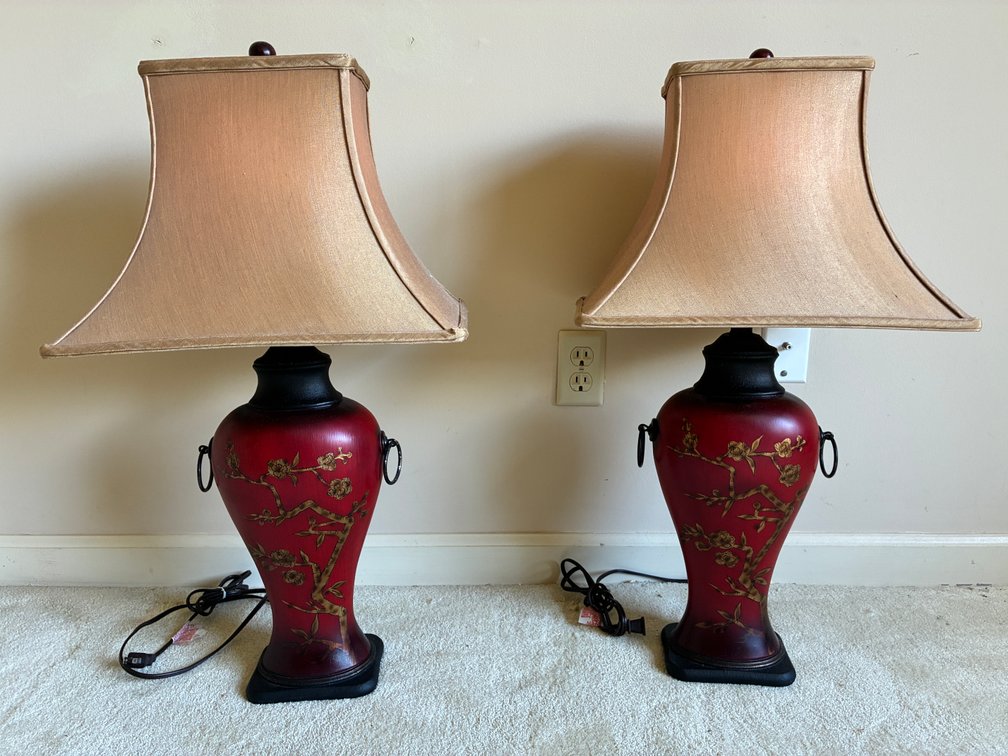 Red Oriental Table Lamps
