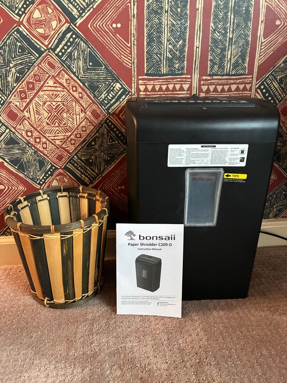 Bonsaii C209-D Paper Shredder, Wastebasket