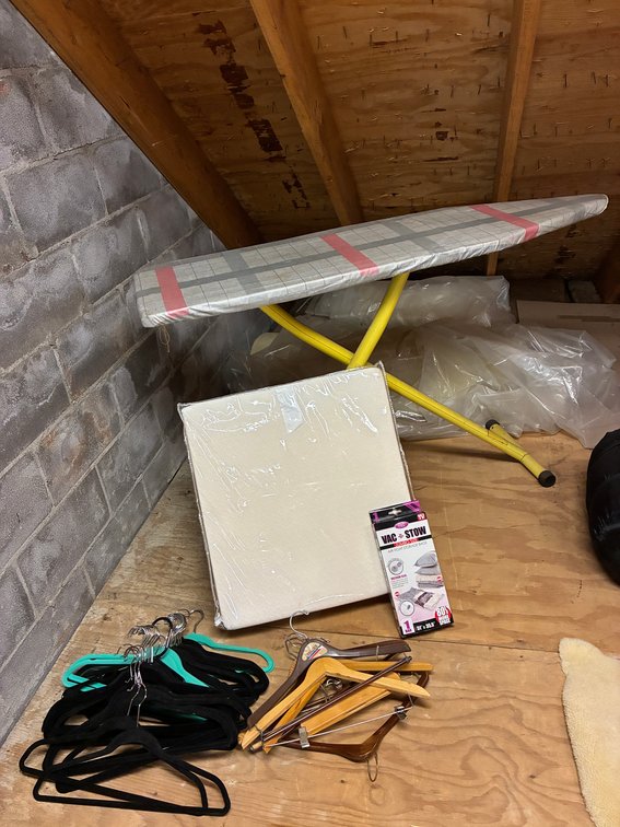 Ironing Board, Bed Wedge, Felt and Wood Hangers