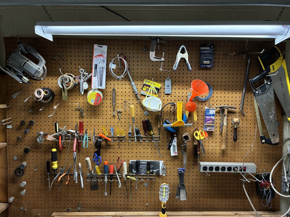 Contents of Pegboard Wall