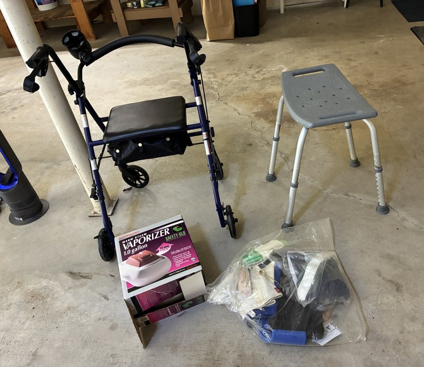 Medline Rollator, Vaporizer, Shower Bench