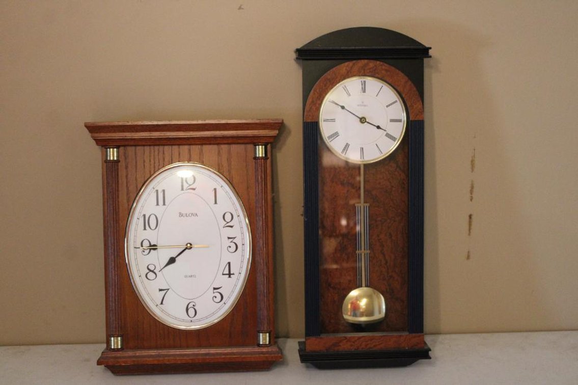 MONTREUX AND BULOVA WALL CLOCKS