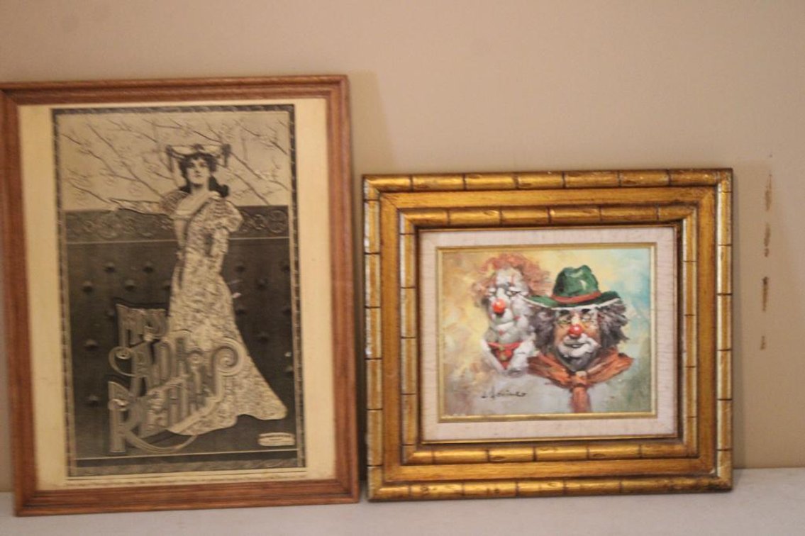 MISS ADA REHAN AD AND OIL PAINTING
