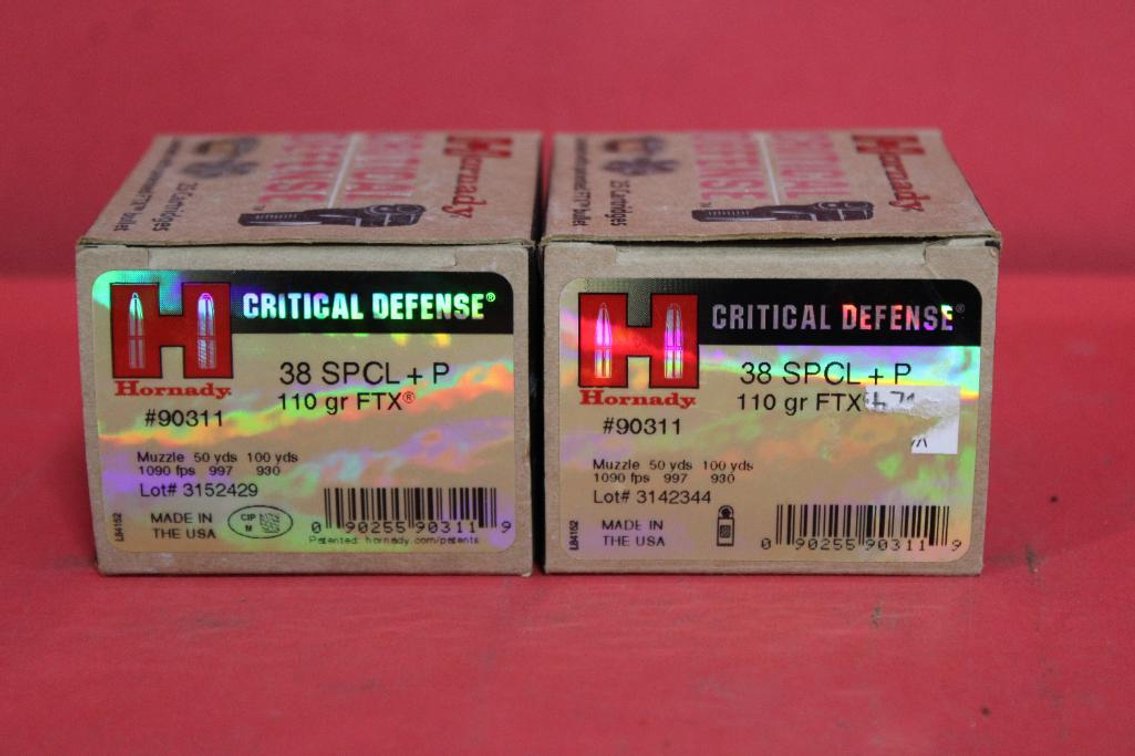 HORNADY 38SPCL+P AMMO