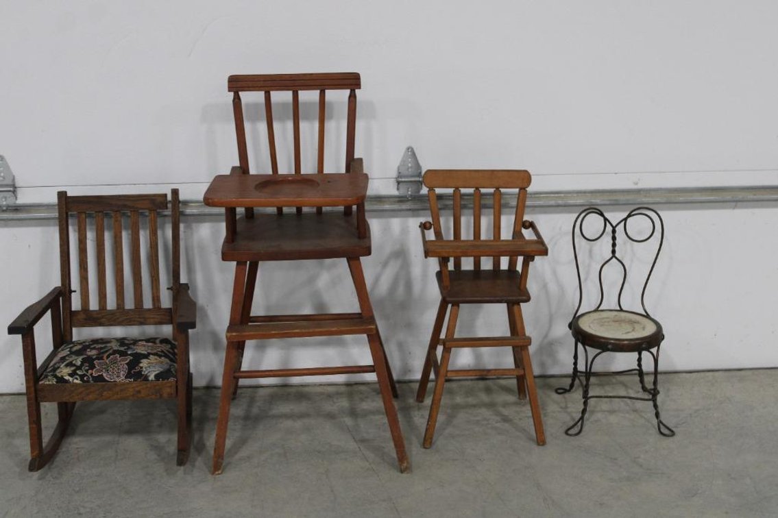 VINTAGE CHILDRENS CHAIRS