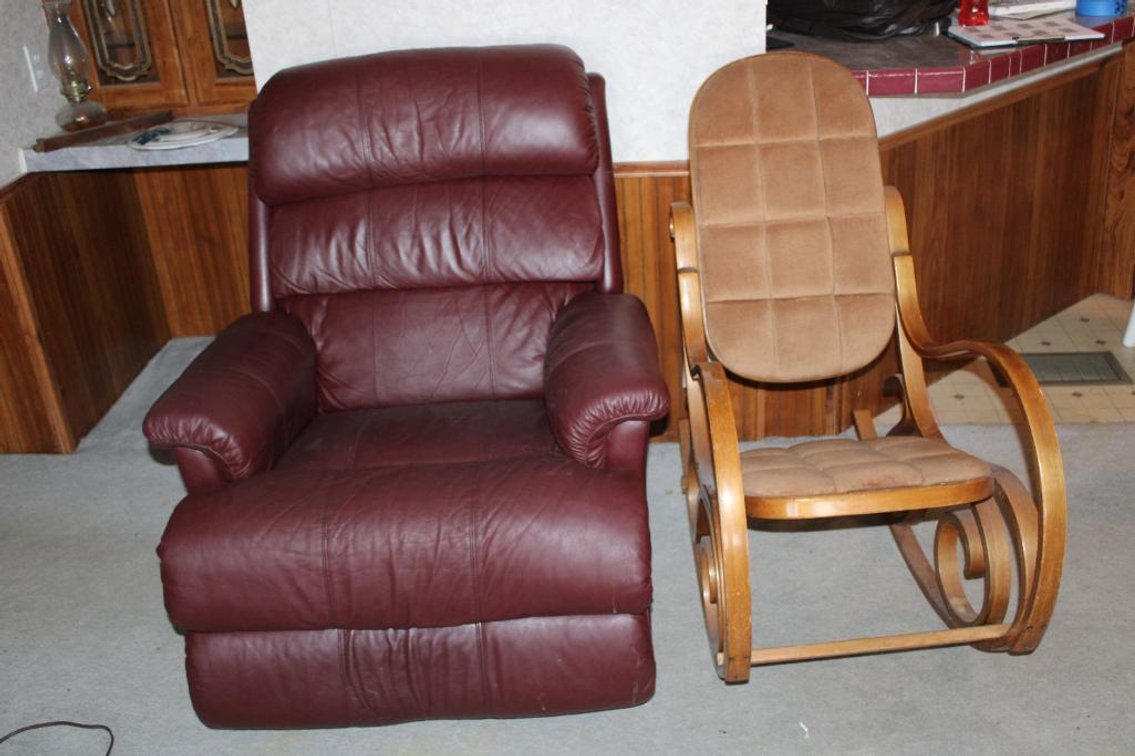 LAZY BOY RECLINER AND ROCKING CHAIR