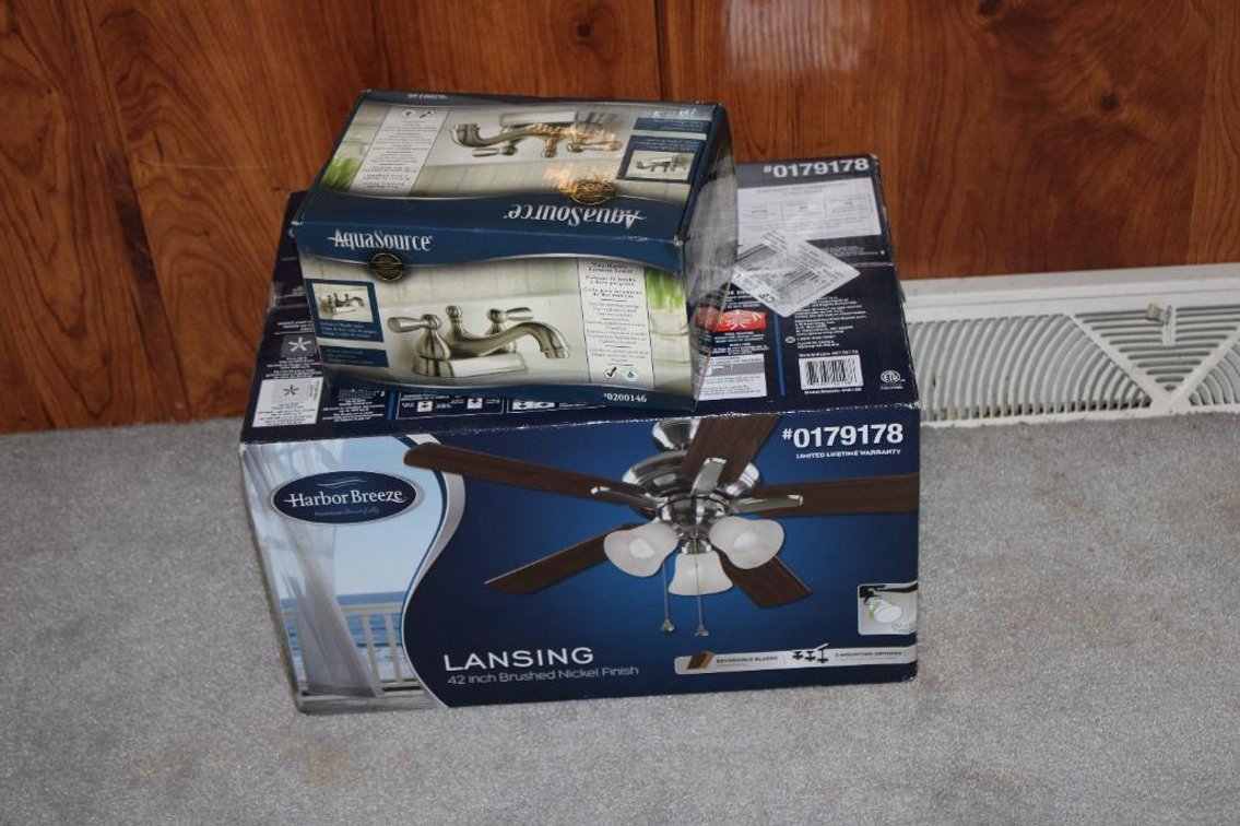 CEILING FAN AND FAUCET