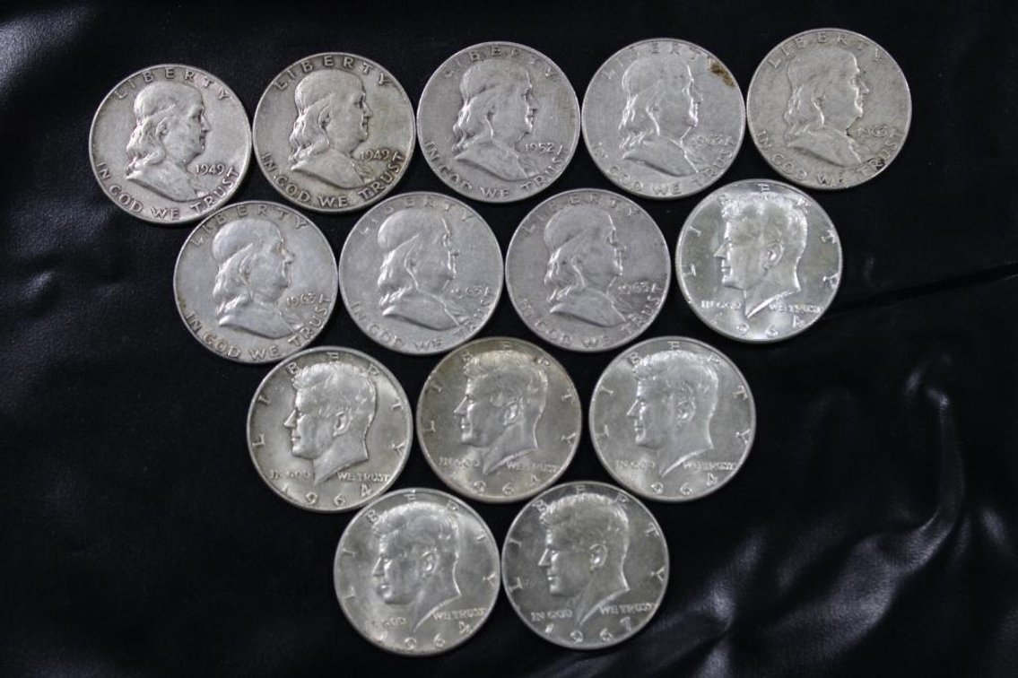 FRANKLIN AND KENNEDY HALF DOLLARS