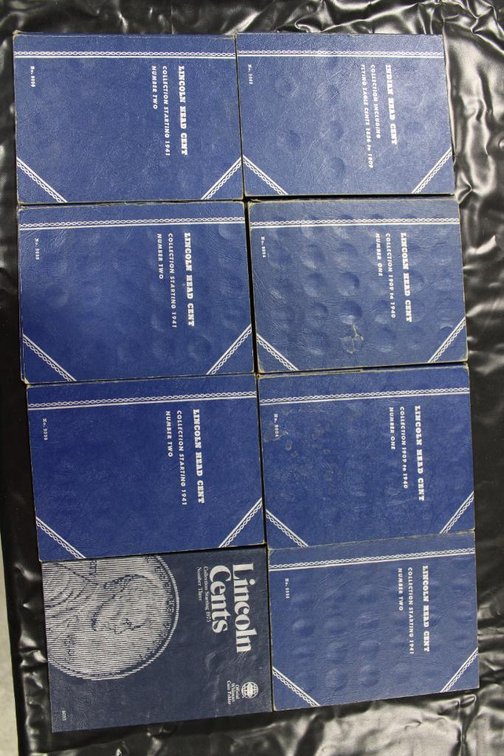 PENNY COLLECTORS BOOKS W/ COINS