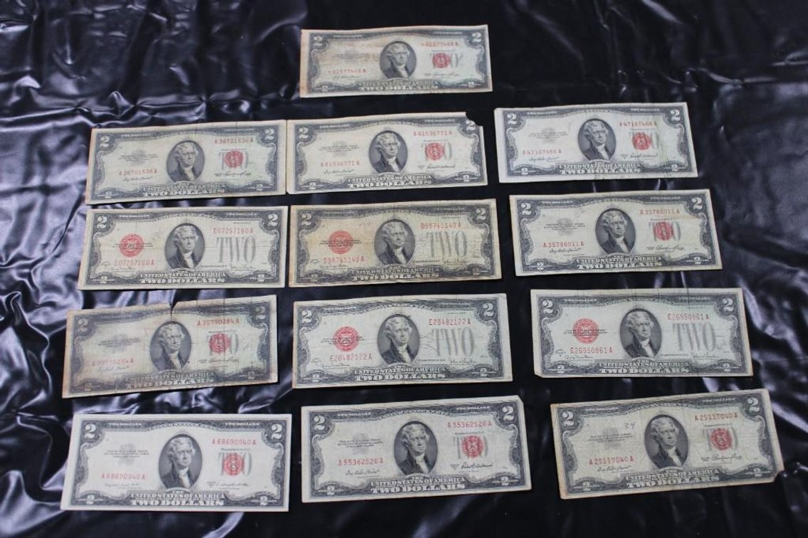RED SEAL 2 DOLLAR BILLS