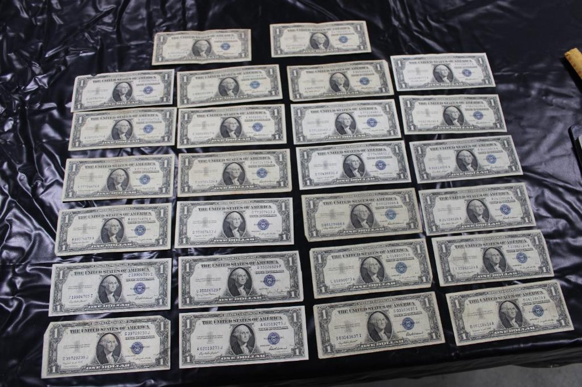 SILVER CERTIFICATE DOLLAR BILLS