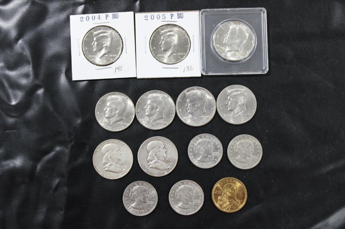 JEFFERSON AND KENNEDY HALF DOLLARS AND DOLLAR COINS
