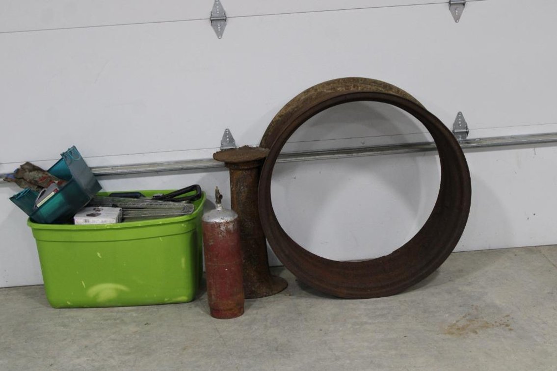 TOOLS, FIRE PIT, PEDESTAL, ETC