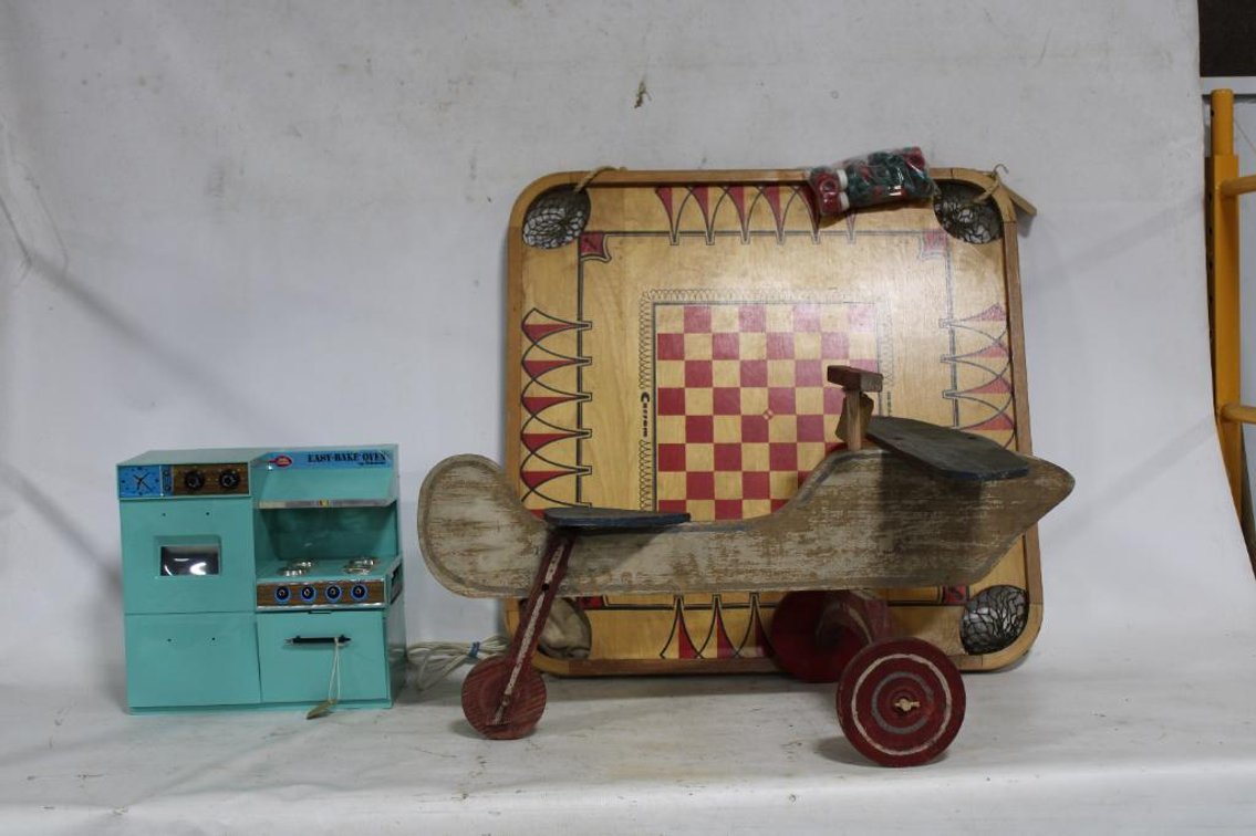 PLANE, EASY  BAKE OVEN, BOARD GAME