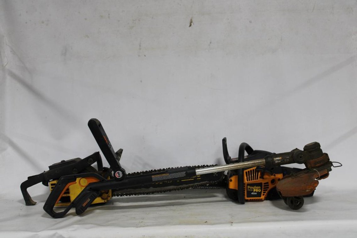 CHAIN SAWS AND WEED EATER